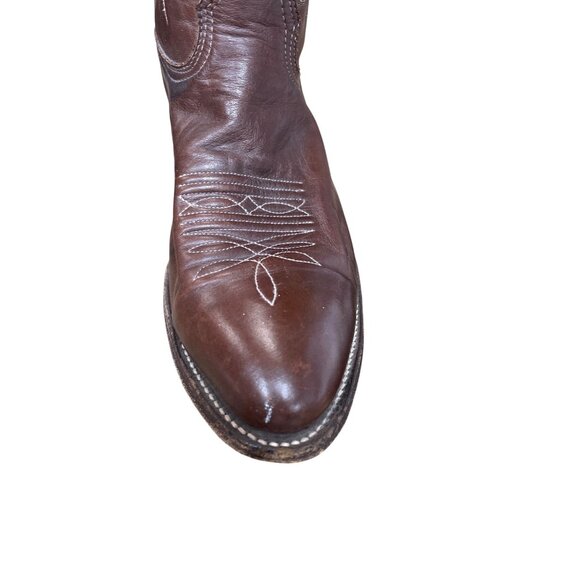 Nocona Mens Brown leather mid calf western boots sz 9D SKU 9628 - Picture 15 of 16